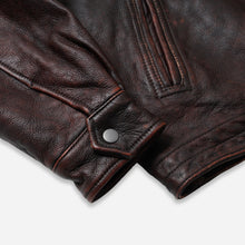 Load image into Gallery viewer, DESTROYED COWHIDE LEATHER JACKET - BROWN