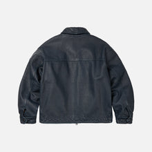 Load image into Gallery viewer, DESTROYED LEATHER JACKET - WASHED NAVY