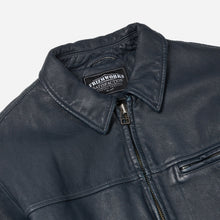 Load image into Gallery viewer, DESTROYED LEATHER JACKET - WASHED NAVY
