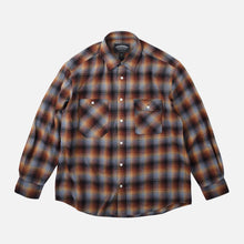 Load image into Gallery viewer, FLANNEL CHECK WORK SHIRT - BROWN SKY