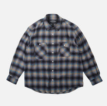 Load image into Gallery viewer, FLANNEL CHECK WORK SHIRT - MIDNIGHT BLUE