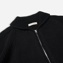 Load image into Gallery viewer, HEAVY COWICHAN ZIP UP CARDIGAN - BLACK