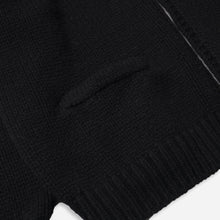 Load image into Gallery viewer, HEAVY COWICHAN ZIP UP CARDIGAN - BLACK