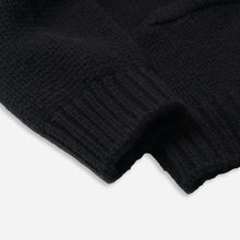 Load image into Gallery viewer, HEAVY COWICHAN ZIP UP CARDIGAN - BLACK