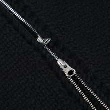 Load image into Gallery viewer, HEAVY COWICHAN ZIP UP CARDIGAN - BLACK