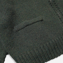 Load image into Gallery viewer, HEAVY COWICHAN ZIP UP CARDIGAN - FOREST GREEN