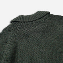 Load image into Gallery viewer, HEAVY COWICHAN ZIP UP CARDIGAN - FOREST GREEN