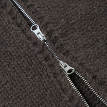 Load image into Gallery viewer, HEAVY COWICHAN ZIP UP CARDIGAN - SEPHIA