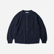 Load image into Gallery viewer, Heavy Wool Round Cardigan - Indigo