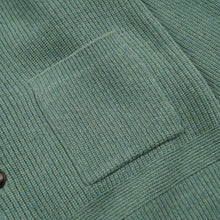 Load image into Gallery viewer, HEAVY WOOL ROUND CARDIGAN - JADE GREEN