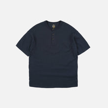 Load image into Gallery viewer, HENLEY HALF T-SHIRT - NAVY