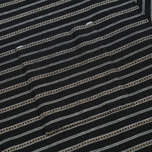 Load image into Gallery viewer, JACQUARD STRIPE HALF T-SHIRT - BLACK
