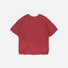 Load image into Gallery viewer, JACQUARD STRIPE HALF T-SHIRT - RED