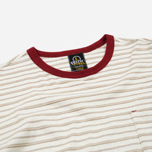 Load image into Gallery viewer, JACQUARD STRIPE HALF T-SHIRT - CREAM