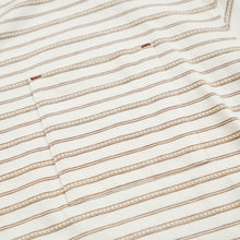 Load image into Gallery viewer, JACQUARD STRIPE HALF T-SHIRT - CREAM