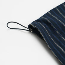 Load image into Gallery viewer, JACQUARD STRIPE HALF T-SHIRT - NAVY
