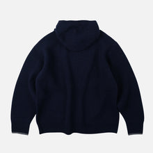 Load image into Gallery viewer, KANGAROO KNIT PULLLOVER HOODIE - NAVY
