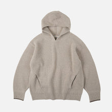 Load image into Gallery viewer, KANGAROO KNIT PULLOVER HOODIE - OATMEAL