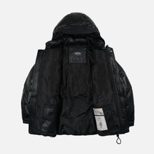 Load image into Gallery viewer, LEATHER KARAKORAM GOOSE DOWN PARKA JACKET - BLACK
