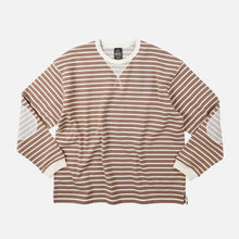 Load image into Gallery viewer, LOOP PATCH L/S T-SHIRT - STRIPE MOCHA