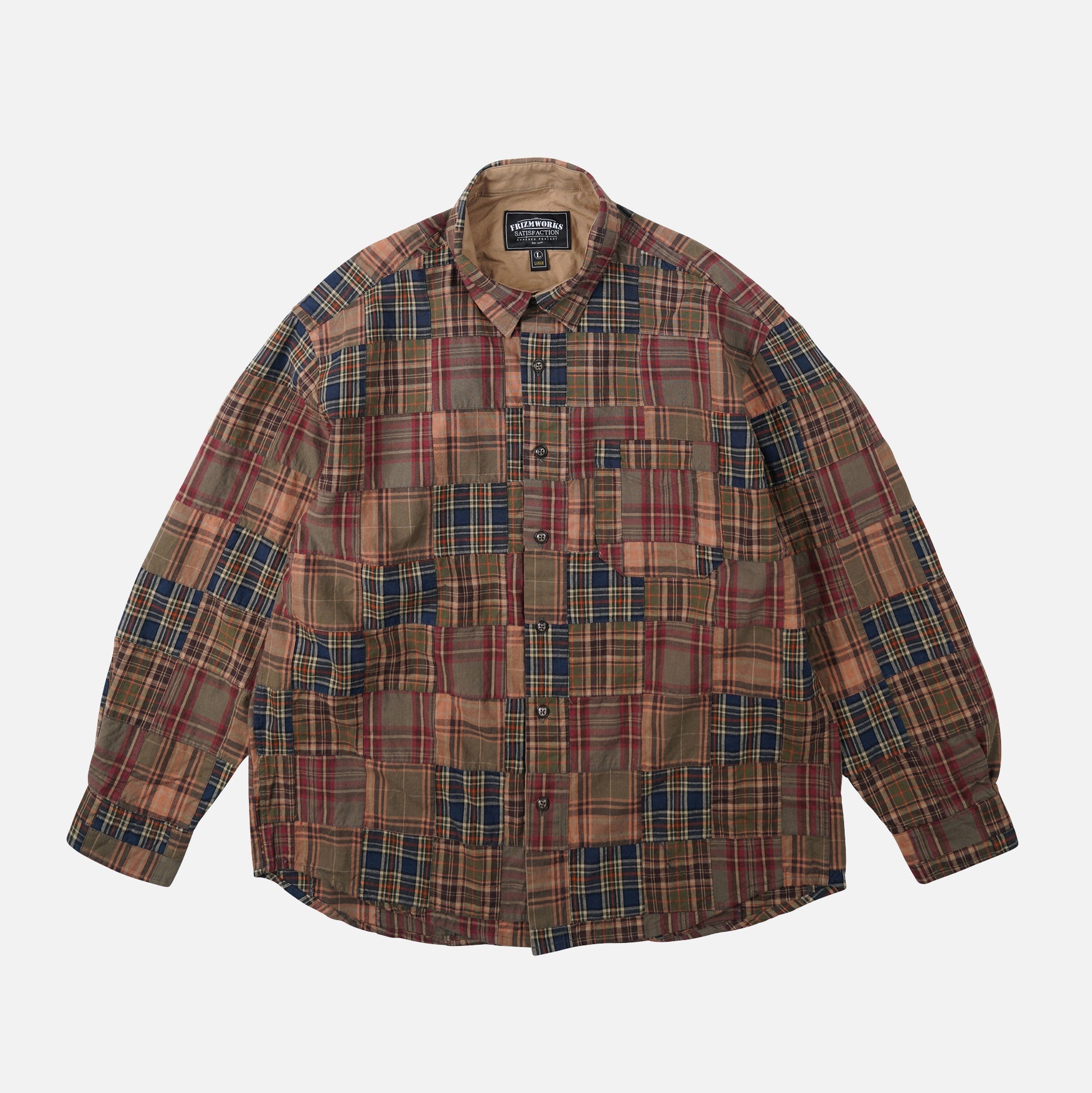 MADRAS PATCHWORK RELAXED SHIRT - BROWNIE - THE GREAT DIVIDE
