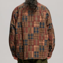 Load image into Gallery viewer, MADRAS PATCHWORK RELAXED SHIRT - BROWNIE