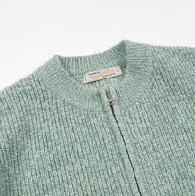 Load image into Gallery viewer, TWEED ZIP UP CARDIGAN - MINT