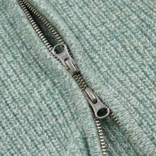 Load image into Gallery viewer, TWEED ZIP UP CARDIGAN - MINT