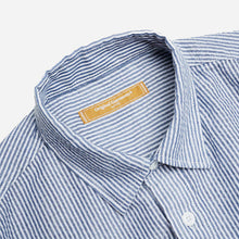 Load image into Gallery viewer, OG STRIPE SEERSUCKER SHIRT - BLUE
