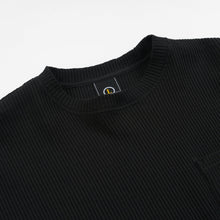 Load image into Gallery viewer, OVERSIZED WAFFLE POCKET T-SHIRT - BLACK