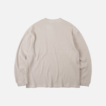 Load image into Gallery viewer, OVERSIZED WAFFLE POCKET T-SHIRT - CREAM