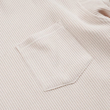Load image into Gallery viewer, OVERSIZED WAFFLE POCKET T-SHIRT - CREAM
