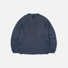 Load image into Gallery viewer, PIGMENT DYEING WAFFLE L/S T-SHIRT - BLUE