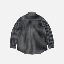 Load image into Gallery viewer, SEERSUCKER CHECKED SHIRT - BLACK