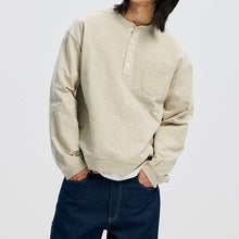 Load image into Gallery viewer, SLUB HENLEY L/S T-SHIRT - KHAKI BEIGE