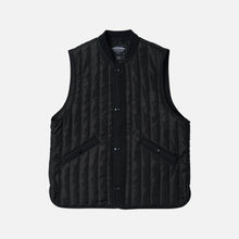 Load image into Gallery viewer, STRIPE QUILT MIL LINER VEST - BLACK