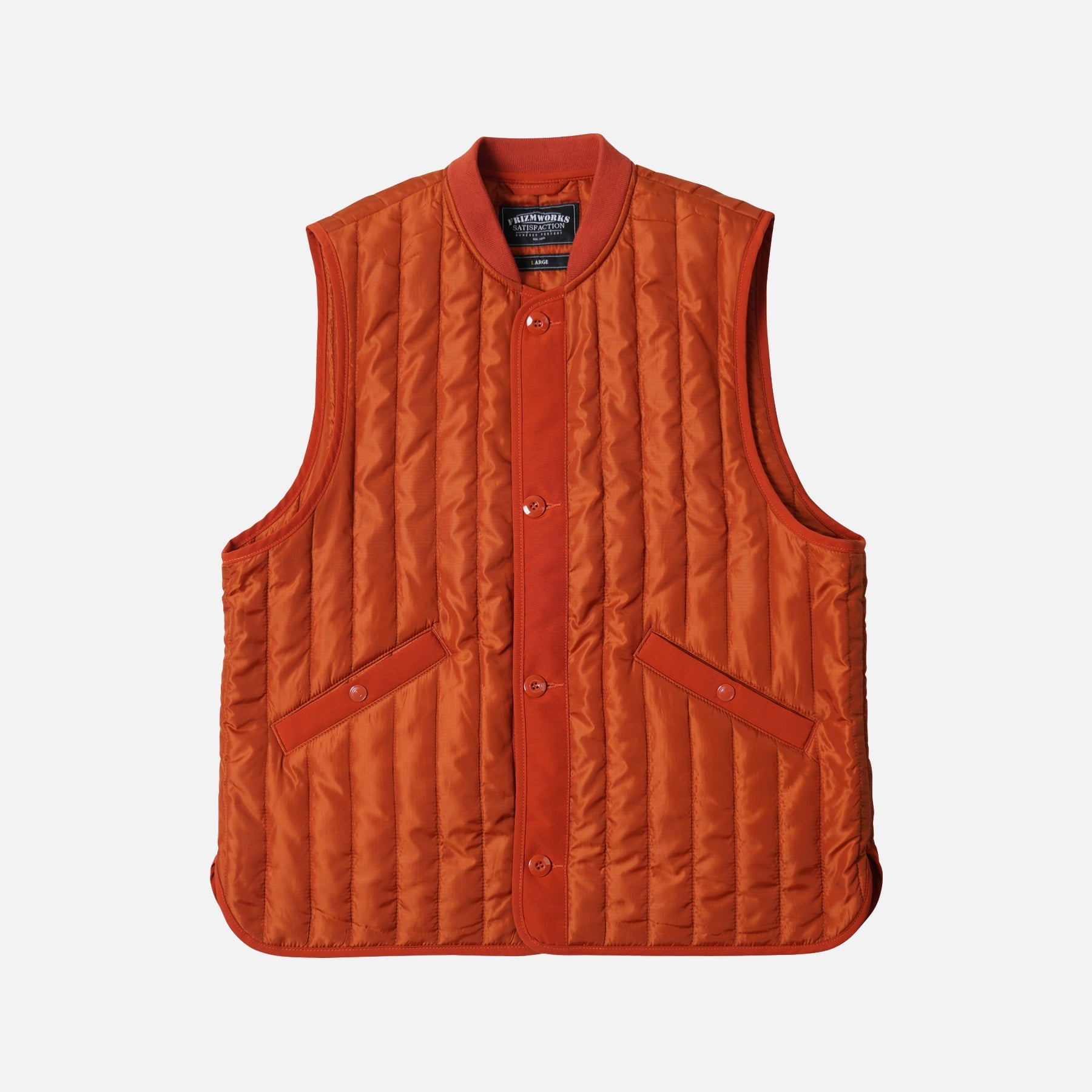 STRIPE QUILT MIL LINER VEST - ORANGE - THE GREAT DIVIDE – Frizmworks