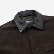 Load image into Gallery viewer, SUEDE FRENCH CAR COAT - DARK BROWN