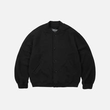 Load image into Gallery viewer, SWEAT VARSITY JACKET - BLACK