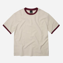 Load image into Gallery viewer, TERRY RINGER HALF T-SHIRT - WHITE