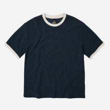 Load image into Gallery viewer, TERRY RINGER HALF T-SHIRT - NAVY