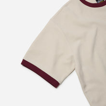 Load image into Gallery viewer, TERRY RINGER HALF T-SHIRT - WHITE