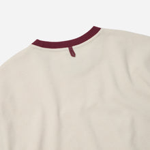 Load image into Gallery viewer, TERRY RINGER HALF T-SHIRT - WHITE