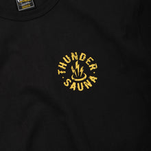 Load image into Gallery viewer, THUNDER SAUNA T-SHIRT - BLACK
