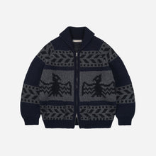 Load image into Gallery viewer, Thunderbird Cowichan Cardigan - Navy