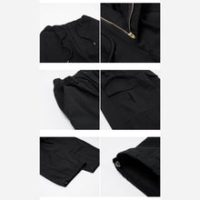 Load image into Gallery viewer, TWILL CARGO BALLOON PANTS - BLACK