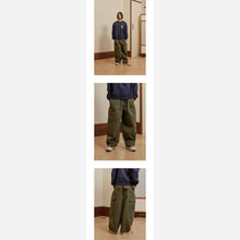 Load image into Gallery viewer, TWILL CARGO BALLOON PANTS - OLIVE