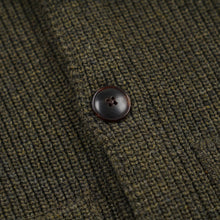 Load image into Gallery viewer, ULTRA HEAVYWEIGHT COLLAR CARDIGAN - FOREST GREEN