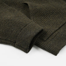 Load image into Gallery viewer, ULTRA HEAVYWEIGHT COLLAR CARDIGAN - FOREST GREEN