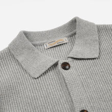 Load image into Gallery viewer, ULTRA HEAVYWEIGHT COLLAR CARDIGAN - LIGHT GREY
